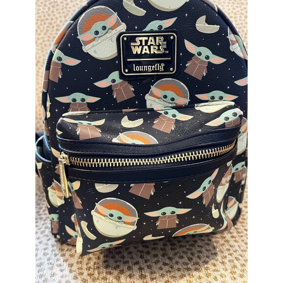Disney Parks Loungefly Grogu Baby Yoda STAR WARS Mandalorian Mini Backpack main image 12